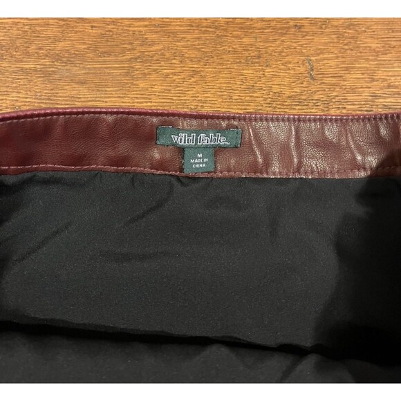 Wild Fable Black Faux Leather Mini Skirt Size M - Picture 7 of 7